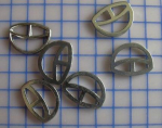 D-Ringe mit Augen, 12 x 10 mm